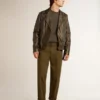 Military-green Golden Collection chinos