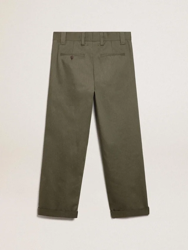 Military-green Golden Collection chinos
