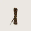 Military-green hiking laces with orange details