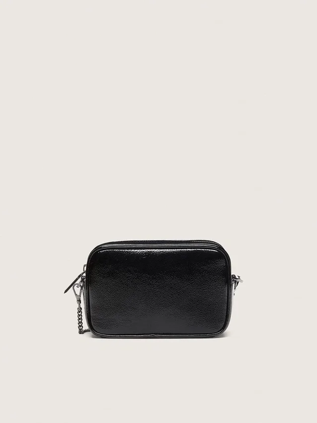 Mini Star Bag in black leather with Swarovski crystal star