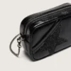 Mini Star Bag in black leather with Swarovski crystal star