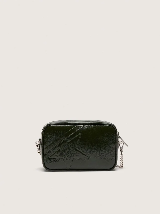Mini Star Bag in black leather with tone-on-tone star