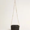 Mini Star Bag in black leather with tone-on-tone star