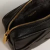Mini Star Bag in black leather with tone-on-tone star