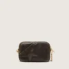Mini Star Bag in distressed dark-brown leather with tone-on-tone star