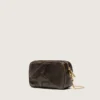Mini Star Bag in distressed dark-brown leather with tone-on-tone star