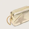Mini Star Bag in platinum-colored leather with Swarovski star