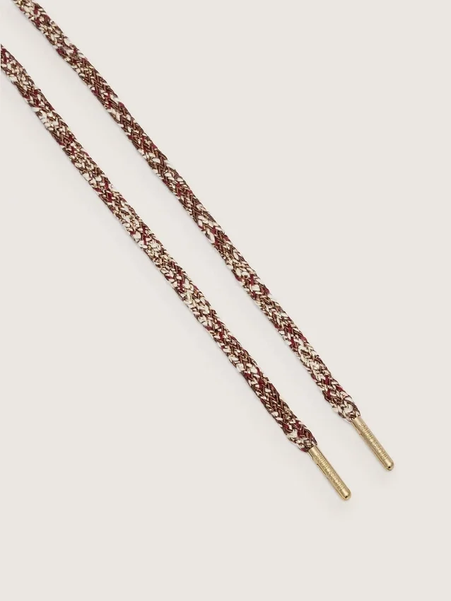 Multicolor braided laces with lurex