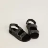 Noa Junior sandals in distressed black leather