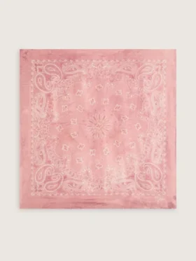Old rose scarf with paisley print