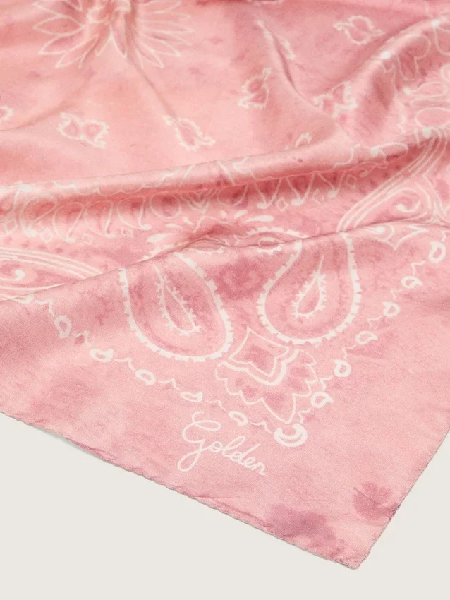 Old rose scarf with paisley print