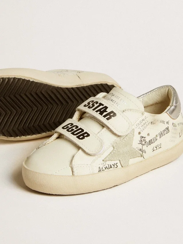Old School Junior with suede star and metallic leather heel tab