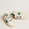 Old School Teen with green suede star and heel tab