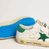 Old School Teen with green suede star and heel tab