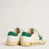 Old School Teen with green suede star and heel tab