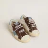 Old School Young in nappa with light blue suede star and brown suede inserts