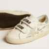 Old School Young with suede star and metallic leather heel tab