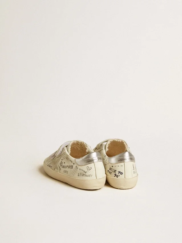 Old School Young with suede star and metallic leather heel tab