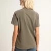 Olive-green regular-fit T-shirt with Golden lettering on the front