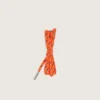 Orange hiking laces with gray and black details