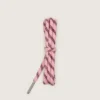 Pink and burgundy hiking laces