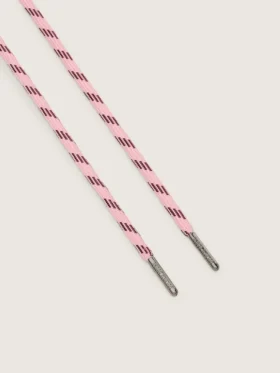 Pink and burgundy hiking laces