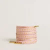 Pink cotton laces with contrasting gold stars