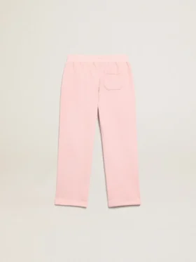Pink joggers with glitter star on the front