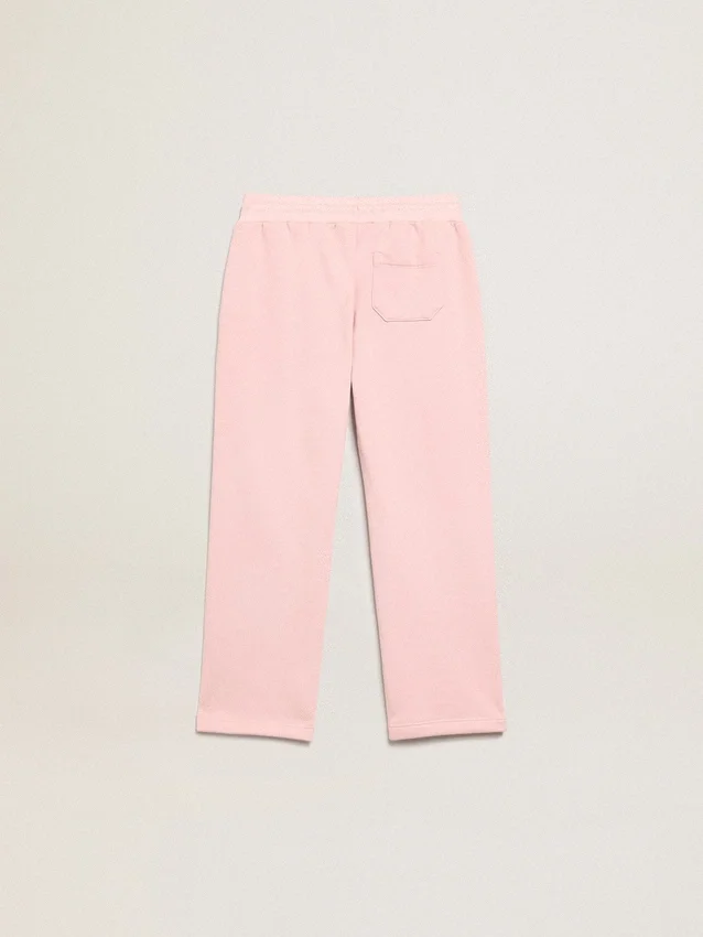 Pink joggers with glitter star on the front