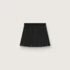 Pleated sports miniskirt in black