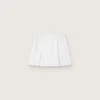 Pleated sports miniskirt in white