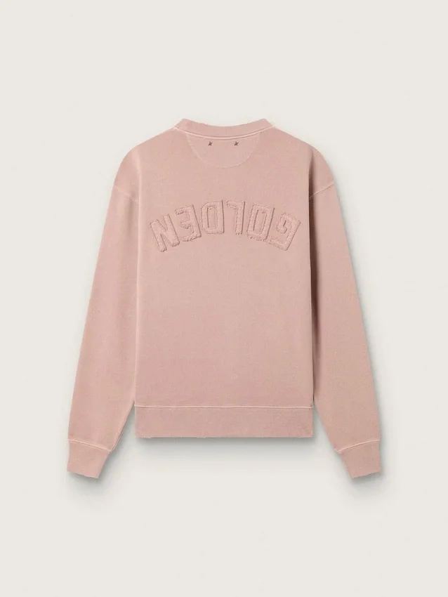 Powder-pink sweatshirt with reverse logo on the back - Jersey Capsule