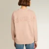 Powder-pink sweatshirt with reverse logo on the back - Jersey Capsule