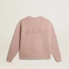 Powder-pink sweatshirt with reverse logo on the back - Jersey Capsule