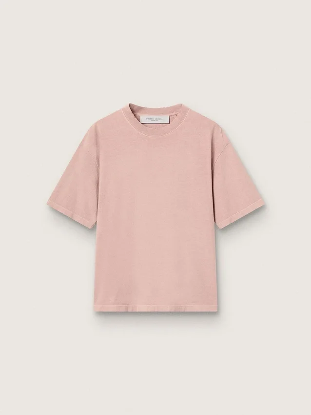 Powder-pink T-shirt with reverse logo on the back - Jersey Capsule