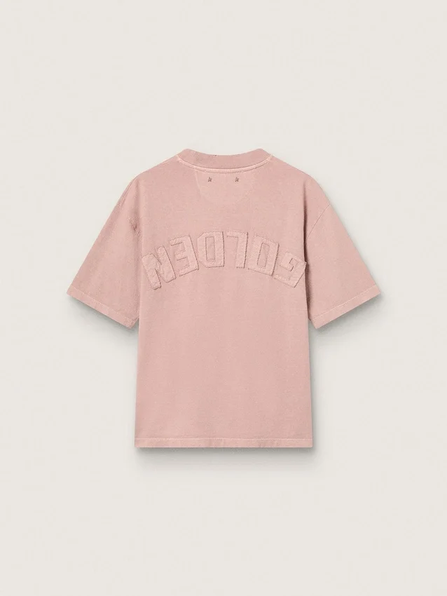 Powder-pink T-shirt with reverse logo on the back - Jersey Capsule