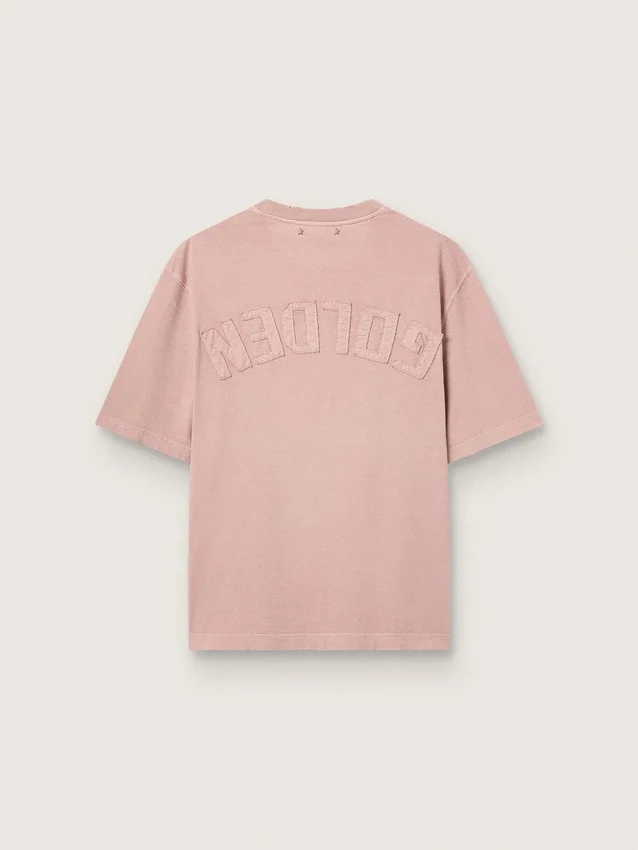Powder-pink T-shirt with reverse logo on the back - Jersey Capsule