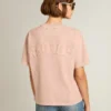 Powder-pink T-shirt with reverse logo on the back - Jersey Capsule