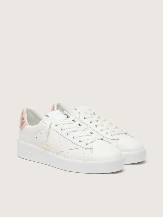 Purestar with leather star and suede heel tab with Swarovski crystals