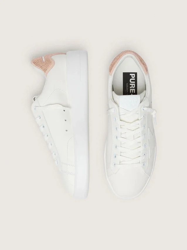 Purestar with leather star and suede heel tab with Swarovski crystals