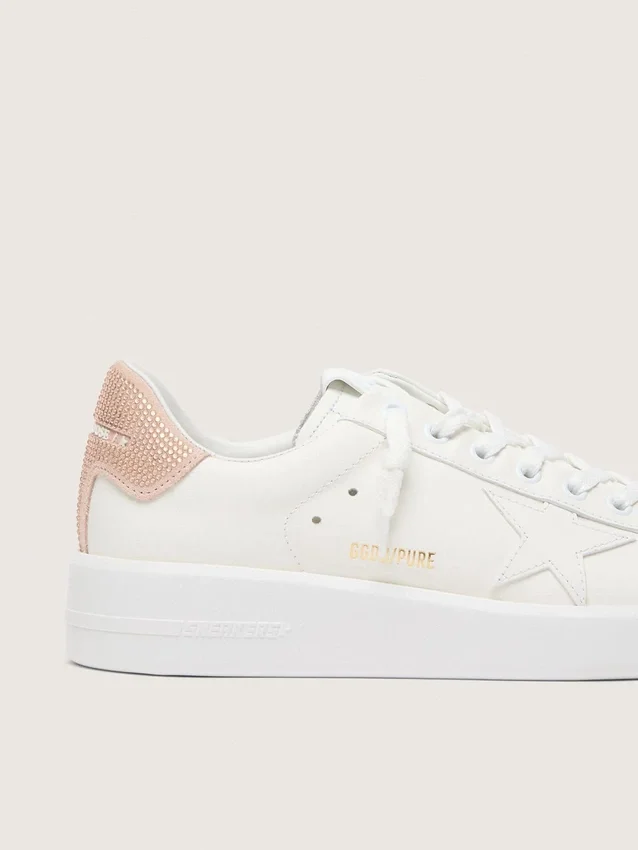 Purestar with leather star and suede heel tab with Swarovski crystals