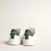 Purestar with white bio-based star and mat green leather heel tab