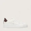 Purestar with white star and burgundy lizard-print heel tab