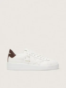 Purestar with white star and burgundy lizard-print heel tab