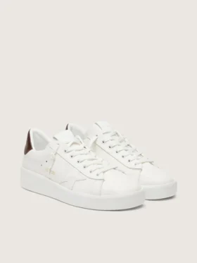 Purestar with white star and burgundy lizard-print heel tab