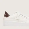 Purestar with white star and burgundy lizard-print heel tab