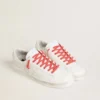Red cotton laces with white details
