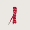 Red hiking laces with white details