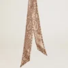 Ribbon in dove-gray silk twill with paisley pattern