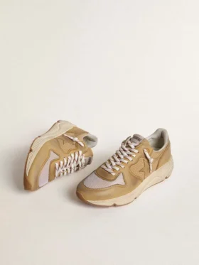 Running Sole in beige nubuck with beige leather star